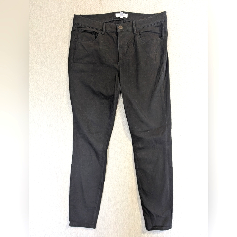 Loft Leggings Jeans Women's 29/8 Black Skinny Cropped Stretch